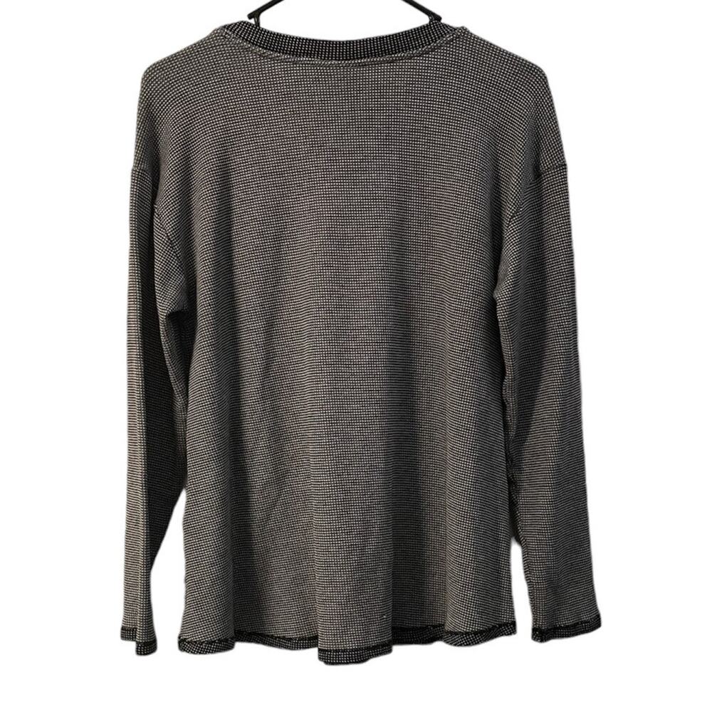 J.Jill Lightweight Sweater Pullover Women Size L Black & White Long Sleeve - Picture 2 of 11